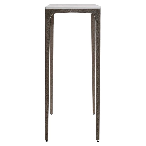 Caprera White Shell and Textured Graphite Outdoor Console Table, image 4