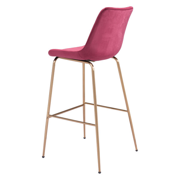 Tony Red and Gold Bar Stool, image 6