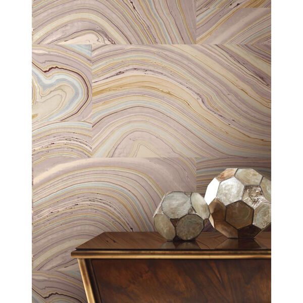 Candice Olson Modern Nature Light Purple and Blue Onyx Wallpaper: Sample Swatch Only, image 2