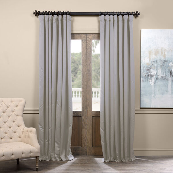 Fog Grey 120 x 100-Inch Extrawide Blackout Curtain Single Panel, image 1