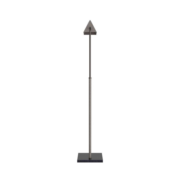 Tyson English Bronze Charcoal Leather Black Marble One-Light  Floor Lamp, image 3