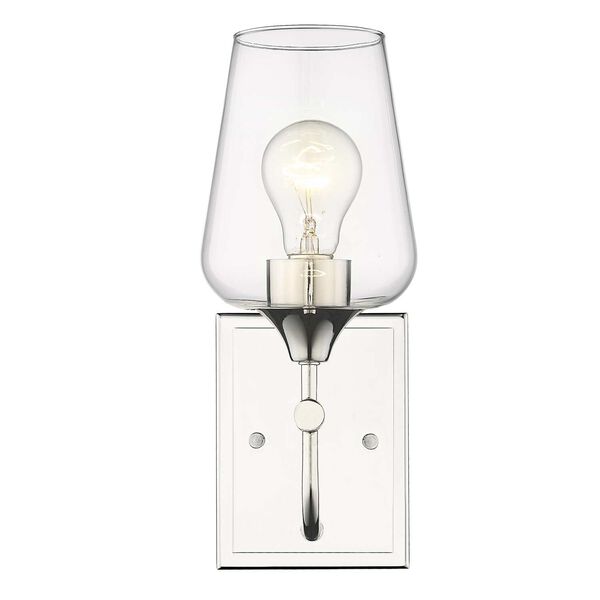 Gladys One-Light Bath Sconce with Clear Glass, image 1