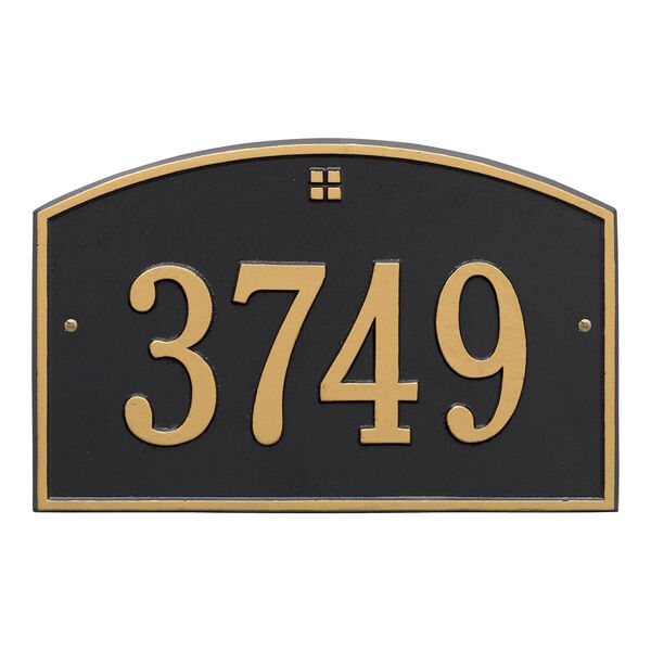 Personalized Cape Charles Wall Address Plaque in Black and Gold, image 2