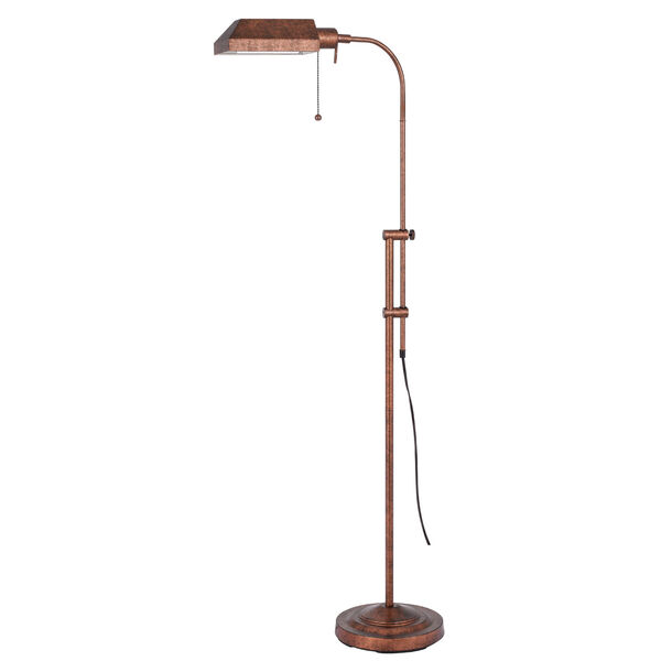 Pharmacy Rust Floor Lamp w/Adjustable Pole, image 1