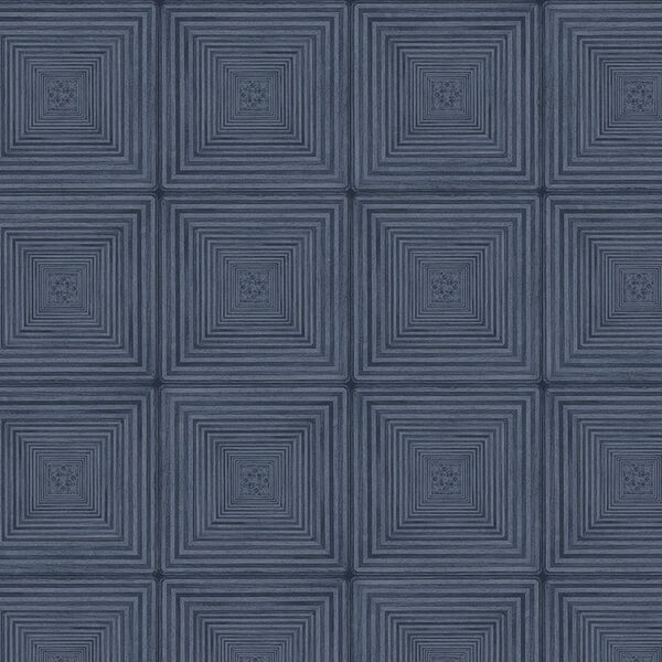 Parquet Navy Wallpaper - SAMPLE SWATCH ONLY, image 1