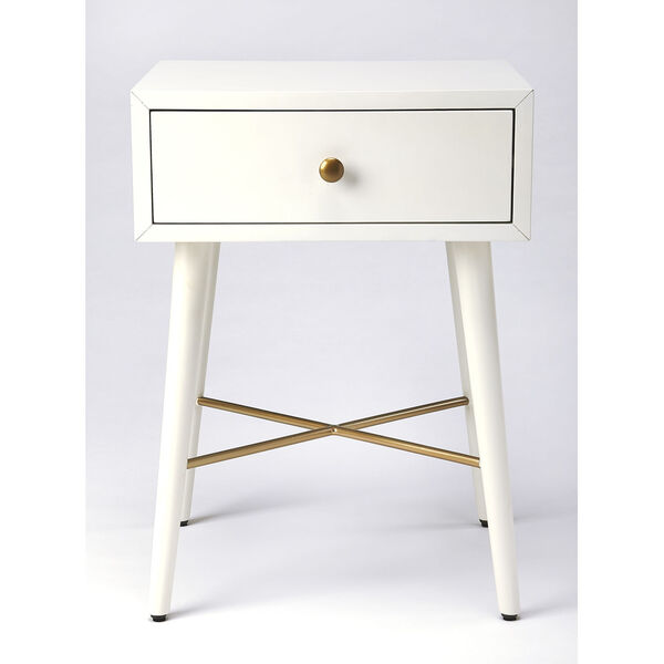 Delridge White and Gold End Table, image 5