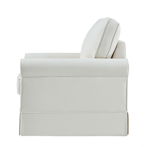 Gwyneth White Swivel Arm Chair, image 3