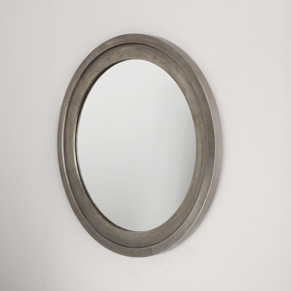 Oxidized Nickel 32 x 32 Inch Round Decorative Mirror, image 3
