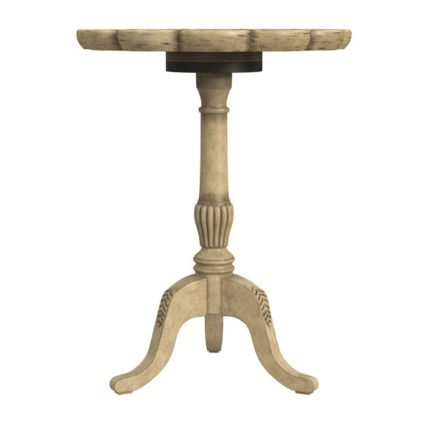 Dansby Antique Beige Pedestal Side Table, image 4