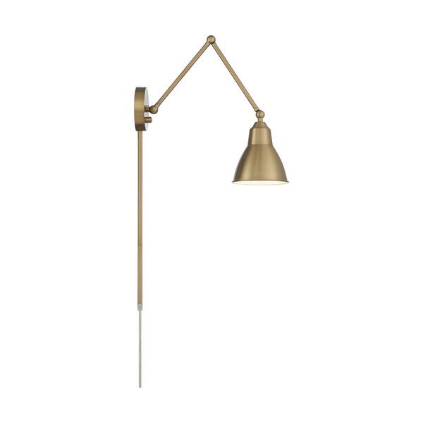 Fulton Brass Polished One-Light Adjustable Swing Arm Wall Sconce, image 4