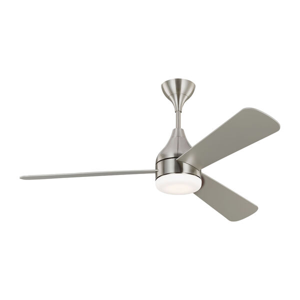 Streaming Smart Brushed Steel 52-Inch Indoor/Outdoor Integrated LED Ceiling Fan with Remote Control and Reversible Motor, image 3