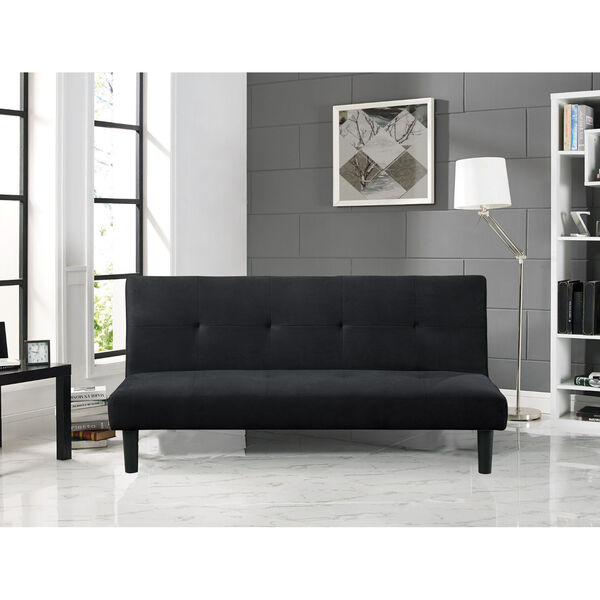 Ellison Black Convertible Sofa, image 1