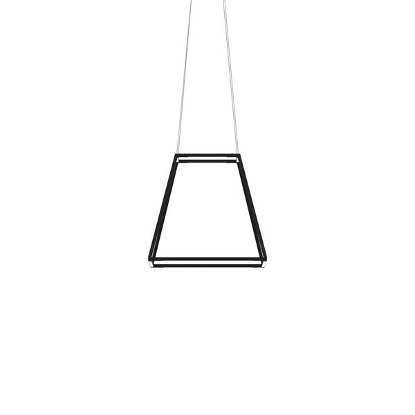 Z-Bar Matte Black 18-Inch Soft Warm LED Square Pendant, image 1