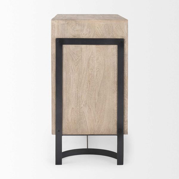 Rivien Brown Wood and Black Two Door Cabinet - (Open Box), image 3