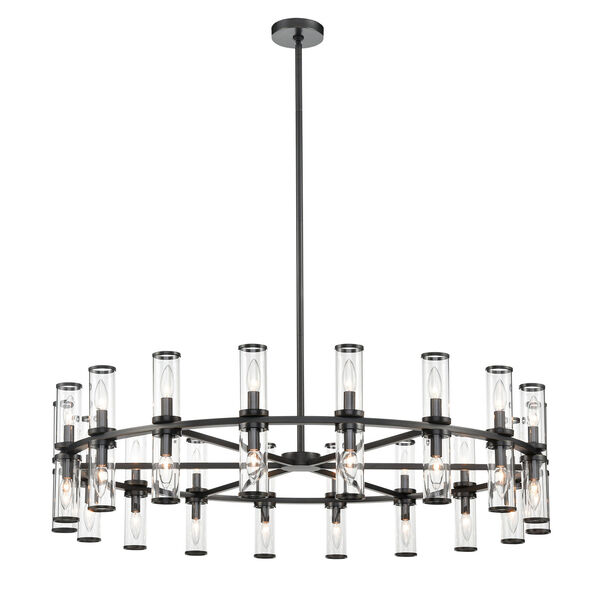 Revolve Urban Bronze 36-Light Chandelier with Clear Glass, image 1