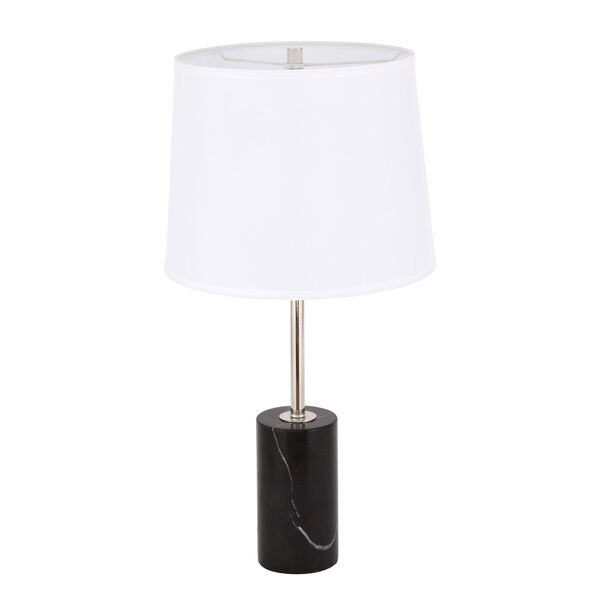 Laurent Polished Nickel and Black 14-Inch One-Light Table Lamp, image 5