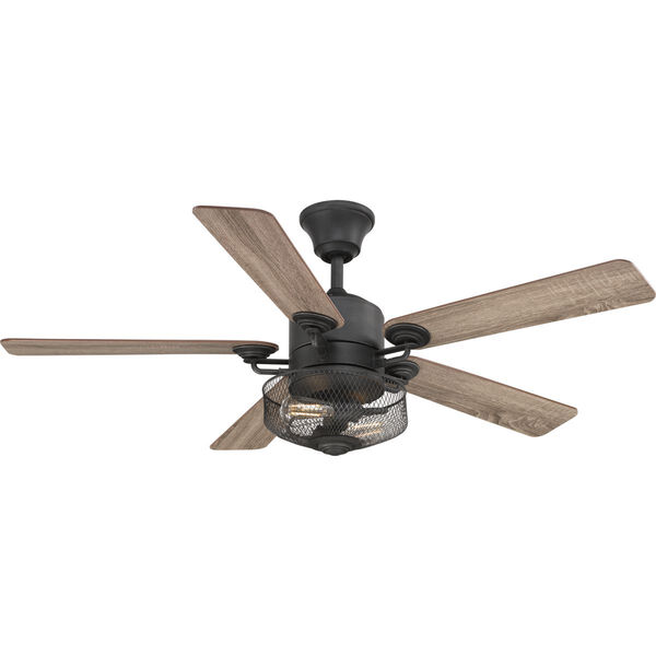 P2584-71: Greer Gilded Iron 54-Inch Two-Light LED Ceiling Fan, image 1