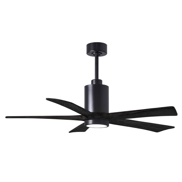 Patricia-5 Matte Black 52-Inch Ceiling Fan with LED Light Kit, image 4