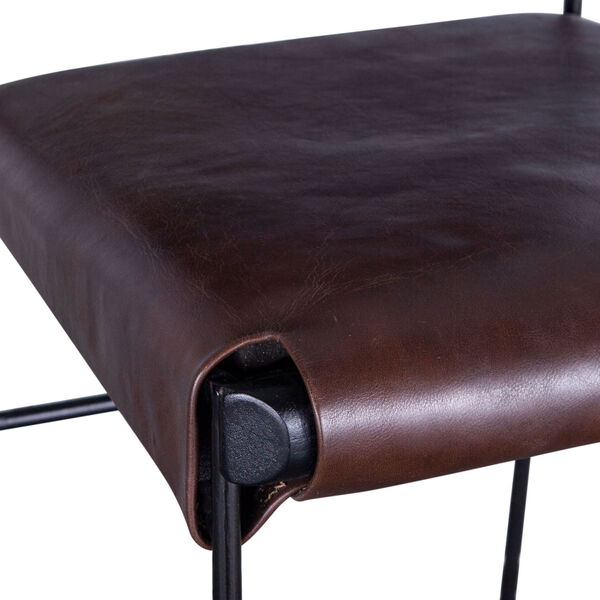 Melbourne Dark Brown and Black Bar Chair, image 6