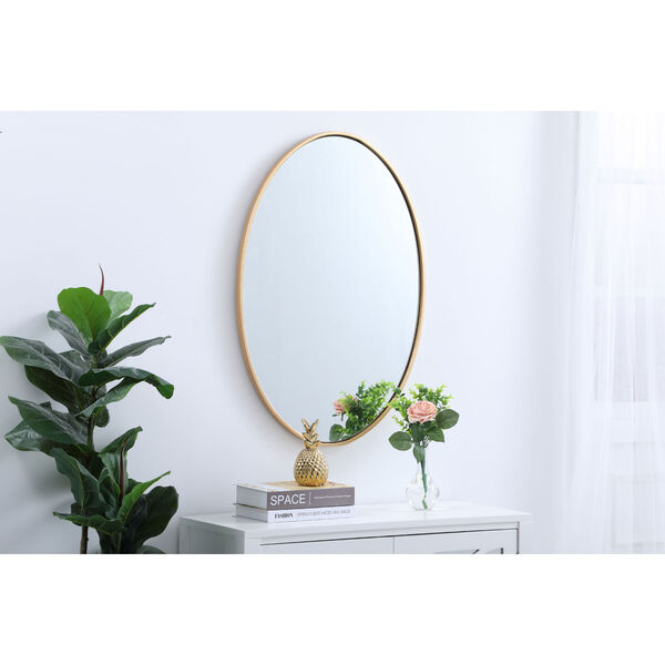Eternity Brass 34-Inch Oval Mirror, image 3
