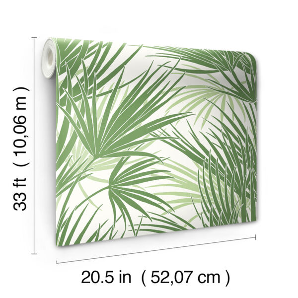 Silhouettes Green Palmetto Wallpaper, image 3