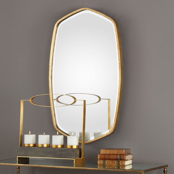 Duronia Antiqued Gold Mirror, image 1