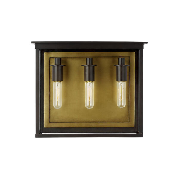 Freeport Heritage Copper Black Three-Light Outdoor Wall Sconce, image 1