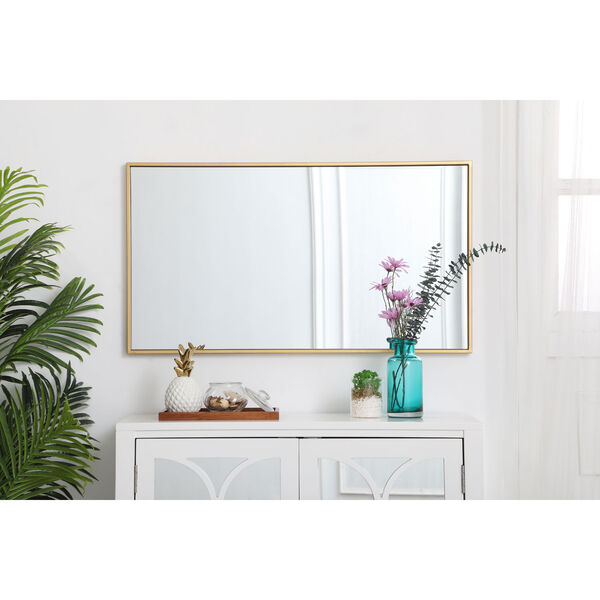 Eternity Brass 20-Inch Rectangular Mirror with Metal Frame, image 6