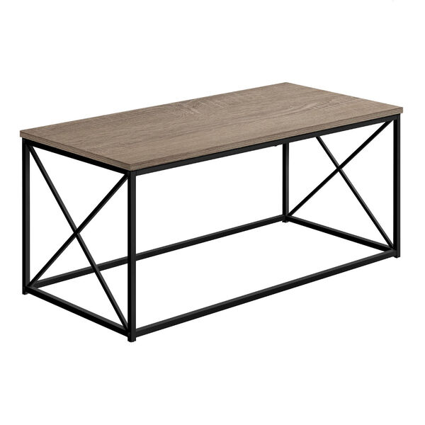 Dark Taupe and Black Coffee Table, image 1