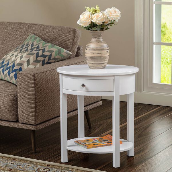 Classic Accents White Cypress End Table, image 1