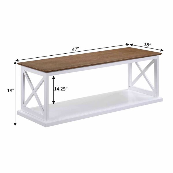 Coventry Driftwood White Coffee Table with Shelf, image 3