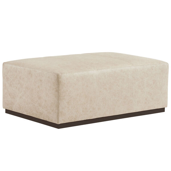 Beige Sterling Leather Ottoman, image 1