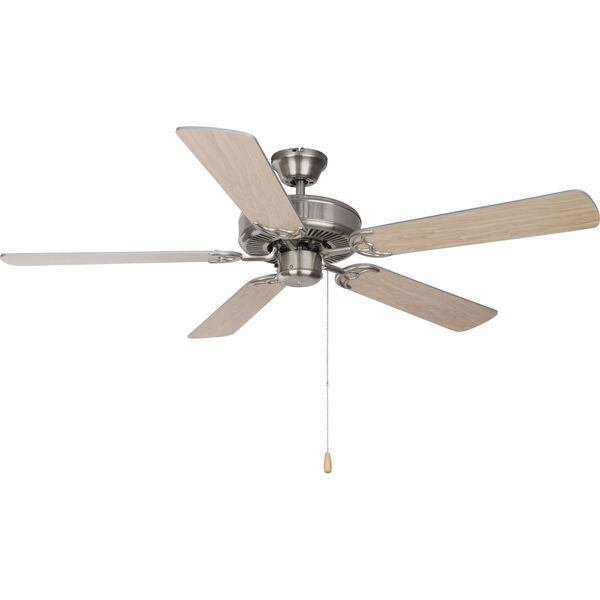 Basic-Max Satin Nickel and Silver and Maple 52-Inch Ceiling Fan, image 1