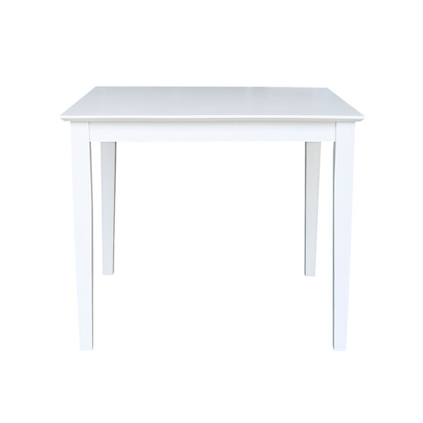 Solid Wood 36 inch Square Dining Height Table  in White, image 2