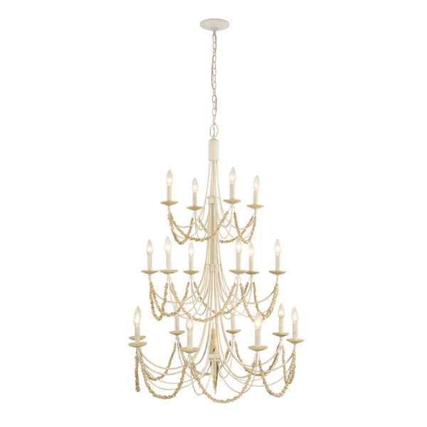 Brentwood Country White 18-Light 3 Tier Chandelier, image 1
