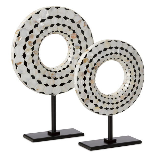 Rondelle Black and Pearl Large Disc, image 3
