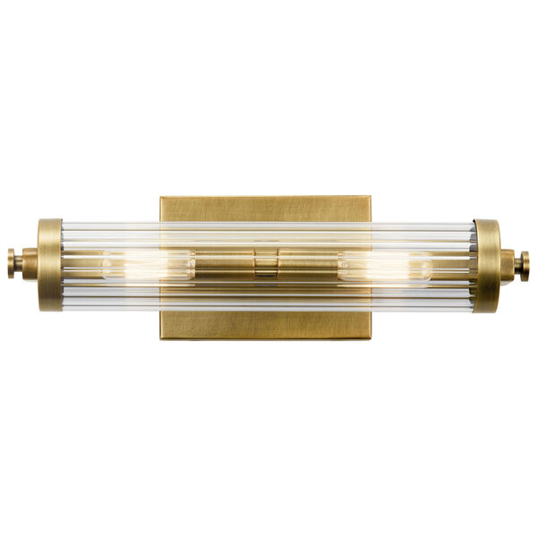 Azores Natural Brass 16-Inch Two-Light Wall Sconce, image 2