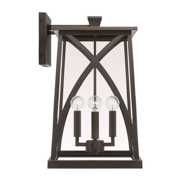 Marshall Outdoor Wall Lantern with Clear Glass, image 6
