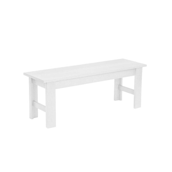 Generation White Outdoor Bench, image 1