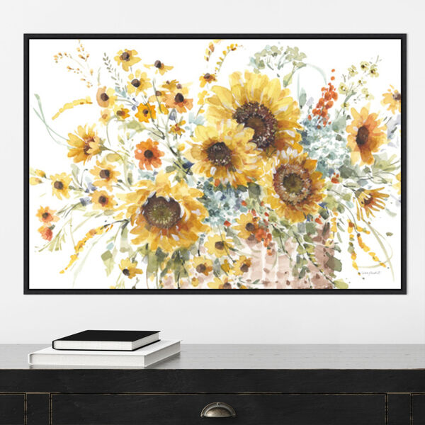 Lisa Audit Black Sunflowers Forever 01 33 x 23 Inch Wall Art, image 4