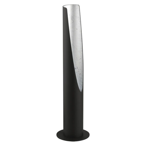 Barbotto Matte Black and Silver LED Table Lamp, image 1