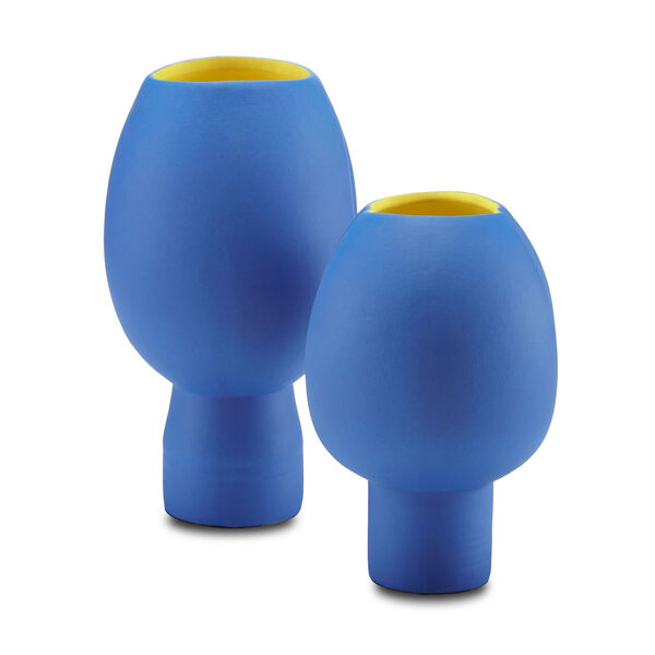 Yuzhi Blue and Yellow Porcelain Decorative Vase, Set of 2, image 2