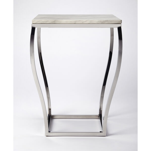 Haley Marble and Metal End Table, image 3