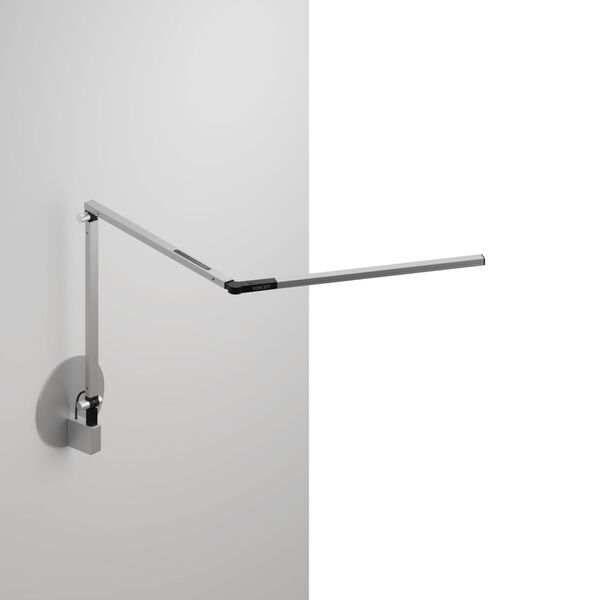 Z-Bar Silver LED Mini Desk Lamp with Hardwire Wall Mount, image 1