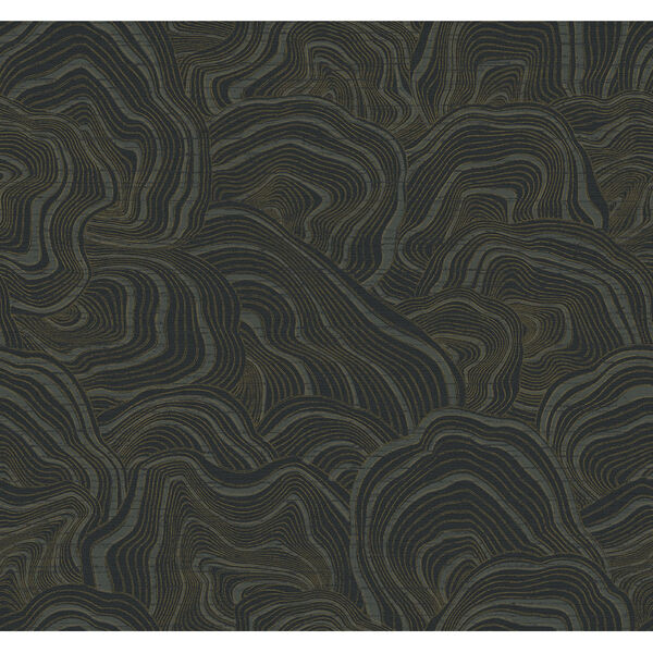 Ronald Redding 24 Karat Black Geodes Wallpaper, image 2