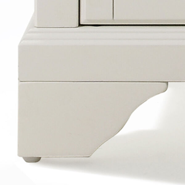 LaFayette Stainless Steel Top Kitchen Island in White Finish, image 3