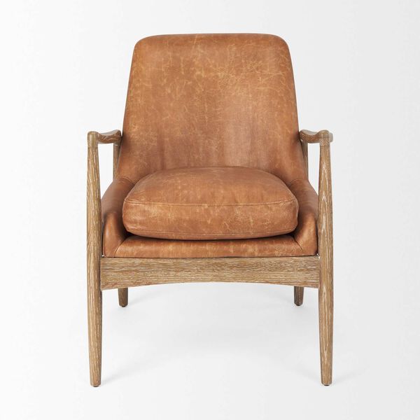 Westan Cognac Wood Accent Chair, image 2