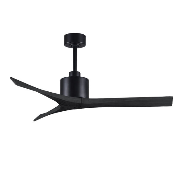 Mollywood Matte Black 52-Inch Outdoor Ceiling Fan with Matte Black Blades, image 1