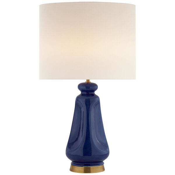 Kapila Table Lamp in Blue Celadon with Linen Shade by AERIN, image 1
