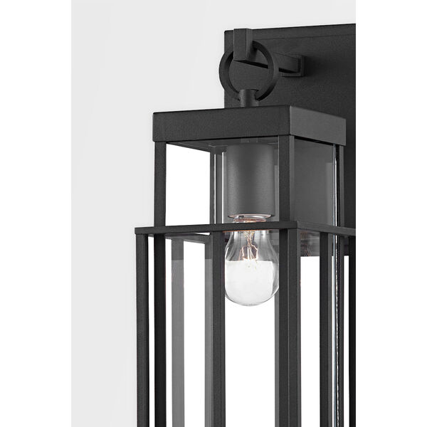 Longport Textured Black One-Light Outdoor Wall Sconce, image 3